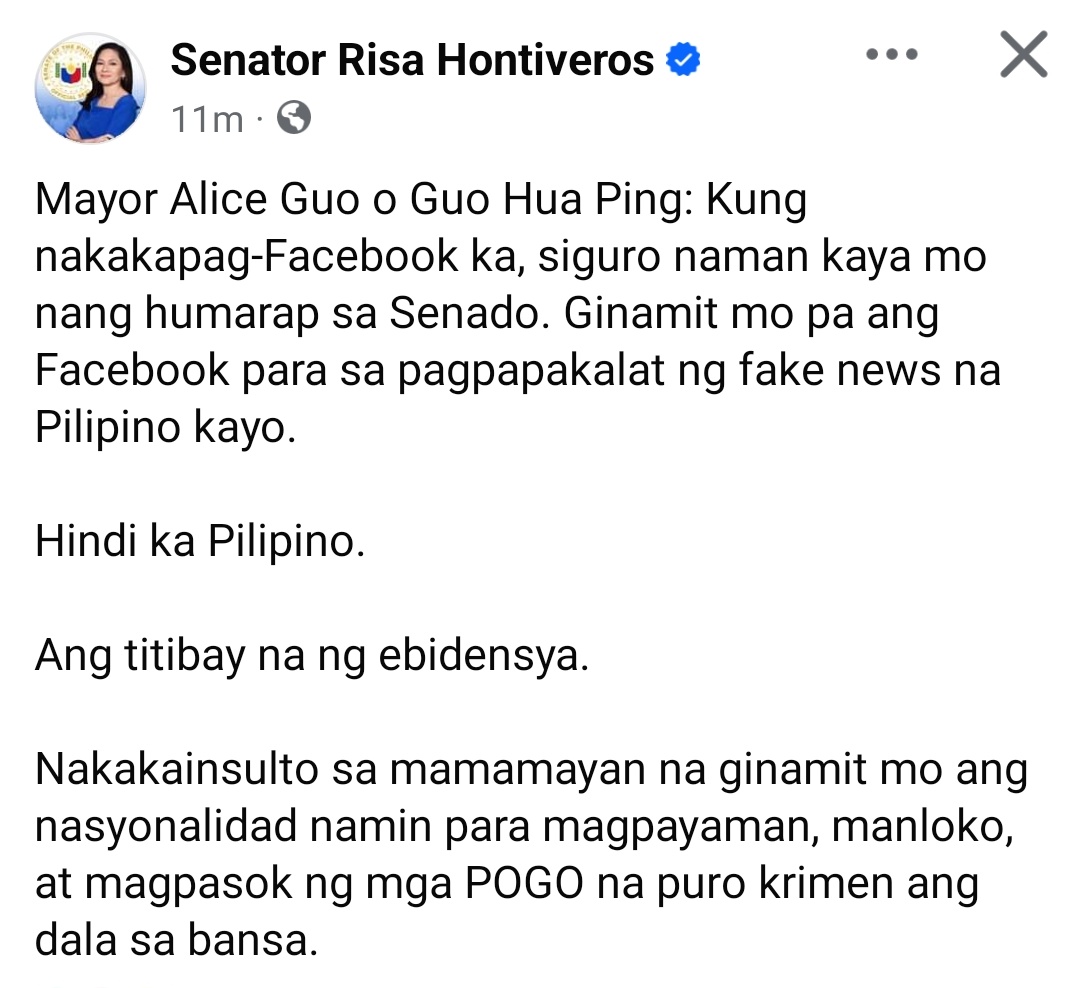 Ganyan dapat ang sagot sa sinungaling 💅