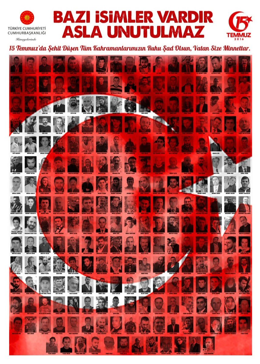 Bu vatan toprağın kara bağrında,
Sıradağlar gibi duranlarındır.
Bir tarih boyunca onun uğrunda,
Kendini tarihe verenlerindir.
#15TemmuzDestanı