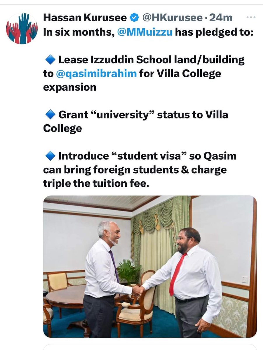 ayya6987's tweet photo. Siyaasee meehakah viyafaareege faidha hoadha dheegen eyge manfa sarukaarun nagan thiya gurubaan kohlanee izzuhdheenu ge 600 kudhin aa Dharumavantha ge 900 kudhinge haggu , theege natheeja fennaane ,@MoEdumv @presidencymv @MMuizzu @Banafsaa @axanner @FaisalNasym https://t.co/5LyhZq2uki