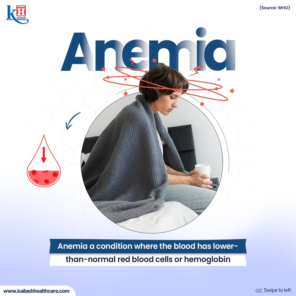 KailashHealth's tweet photo. More than a billion people worldwide struggle with #anemia, but many miss early diagnosis. Fight fatigue & stay healthy!
Get regular checkups & know the early signs of anemia.
Consult our Doctors: https://t.co/3PxoApMEoA
#AnemiaAwareness #lowbloodcount #HealthcareForAll https://t.co/rvvOhJTbDw