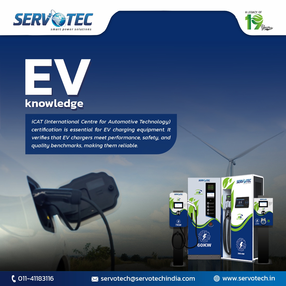 servotech_ltd's tweet photo. Update your EV knowledge with us! Know about the relevance of iCAT certification in ensuring safety, performance, and compliance for electric vehicles. Stay informed and drive with confidence.
#evknowledge #iCATcertification #drivesafe #sustainabletransport https://t.co/8xwDiJXoTx