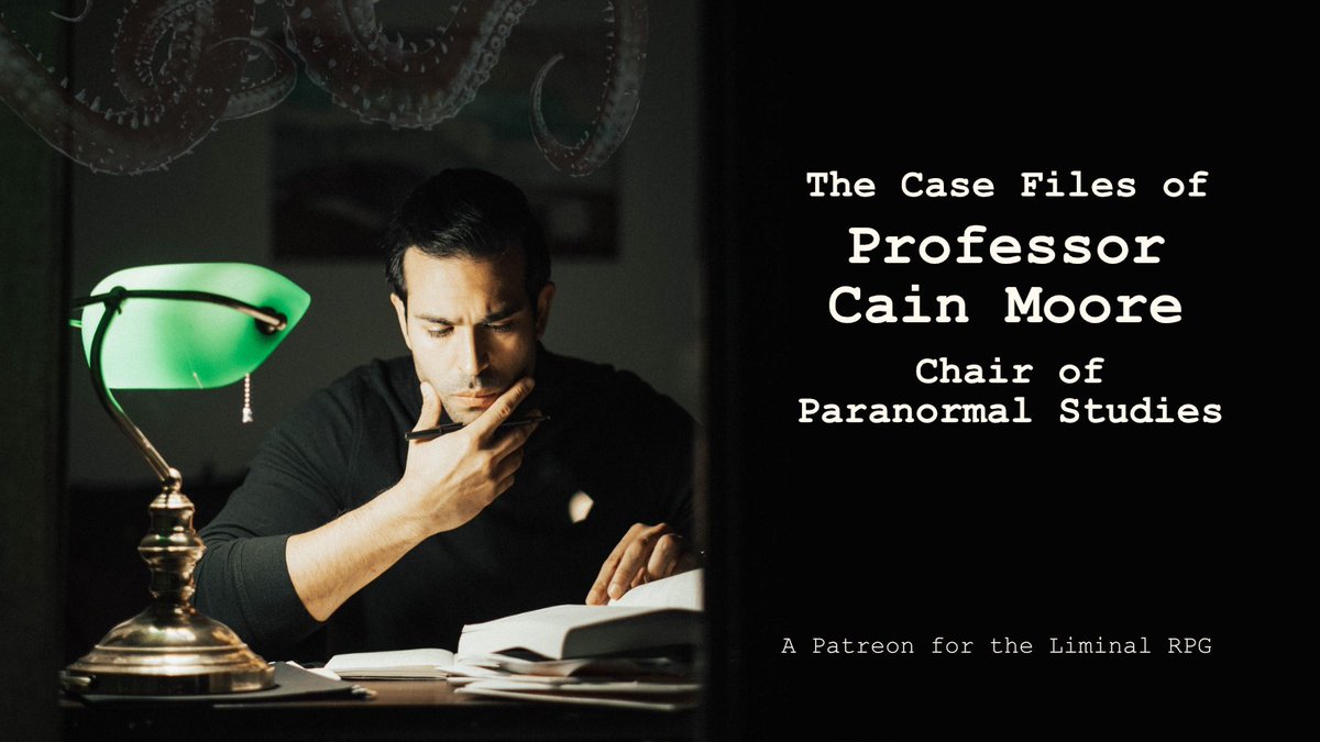 It's been a while since I posted about it, but my #liminalrpg patreon is still going strong. There's material on there for free, and for only $3/month you can gain access to more, including for this month a full Case File featuring the ghost of a famous detective writer!