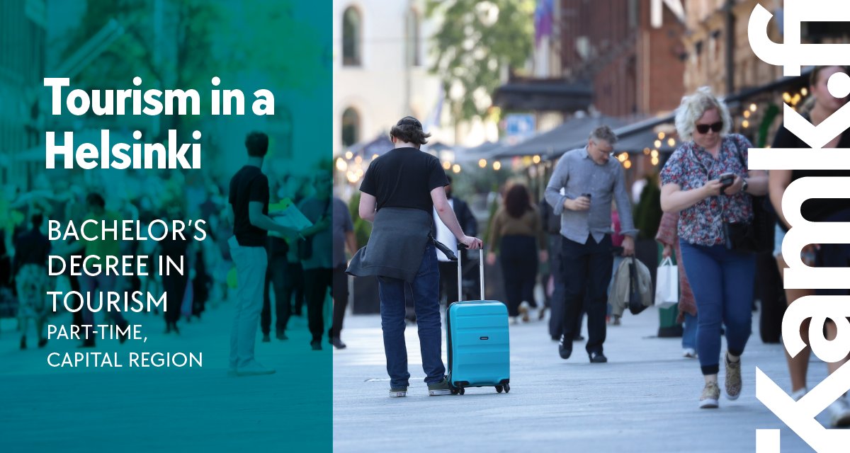 Join KAMK's new Tourism degree! Bachelor’s Degree in Tourism equips you with sustainable tourism business management skills. Application period 28.8.-11.9.2024, studies start January 2025! Read more: kamk.fi/en/koulutukset…