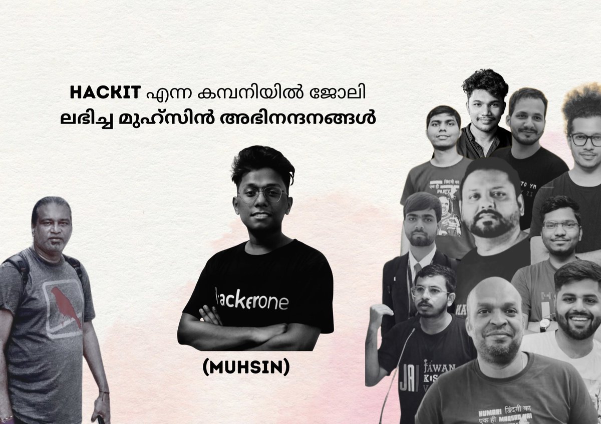 Fazalu Rahman (@f4z41u) on Twitter photo Congratulations our boy Muhsin
<a href="/seasides_conf/">Seasides</a> <a href="/goodbestguy/">prashant</a> <a href="/mishr_a_nurag/">Anurag Mishra🇮🇳</a> <a href="/Zero0x00/">Arif</a> <a href="/0xh3nry/">Kartheek Lade</a> <a href="/SeedonD/">Seedon D'Souza</a> <a href="/lazyhack3r/">Pankaj Upadhyay</a> <a href="/Debuhkzr/">Devu🇮🇳</a> <a href="/harekrishna_rai/">Harekrishna Rai</a> Congratulations our boy Muhsin
<a href="/seasides_conf/">Seasides</a> <a href="/goodbestguy/">prashant</a> <a href="/mishr_a_nurag/">Anurag Mishra🇮🇳</a> <a href="/Zero0x00/">Arif</a> <a href="/0xh3nry/">Kartheek Lade</a> <a href="/SeedonD/">Seedon D'Souza</a> <a href="/lazyhack3r/">Pankaj Upadhyay</a> <a href="/Debuhkzr/">Devu🇮🇳</a> <a href="/harekrishna_rai/">Harekrishna Rai</a>