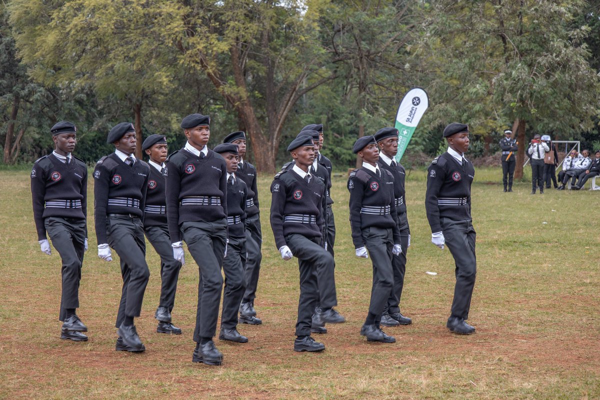 StJohnKenya's tweet photo. On Saturday, St John Ambulance Nairobi Volunteer Region conducted its annual Cadet First Aid and Drill Competition to test its members' preparedness to respond to disasters. They're tested on various first aid skills, coordination and discipline in marching drills. #StJohnPeople https://t.co/xEOxUfWxMj