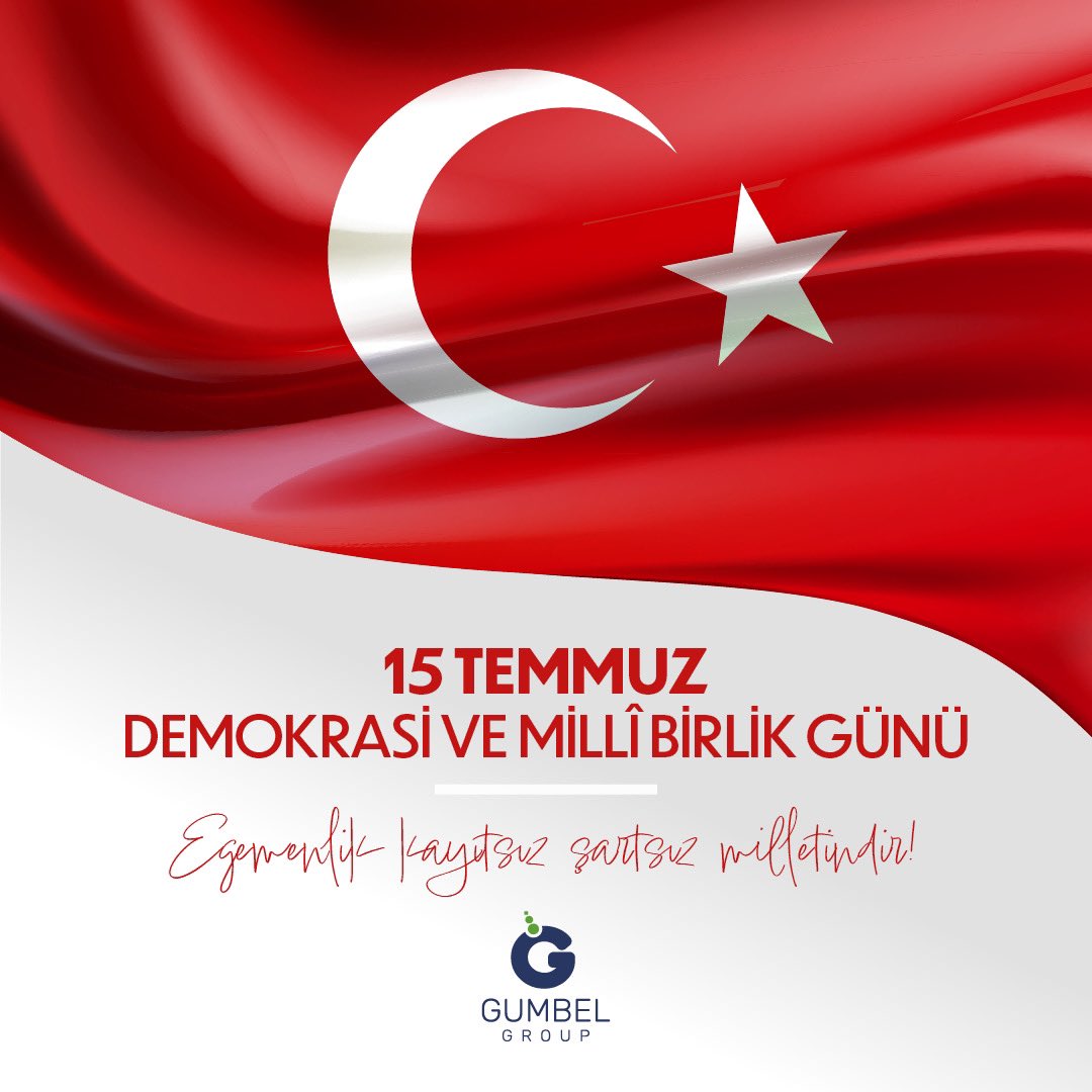 15 Temmuz Demokrasi ve Millî Birlik Günü kutlu olsun.