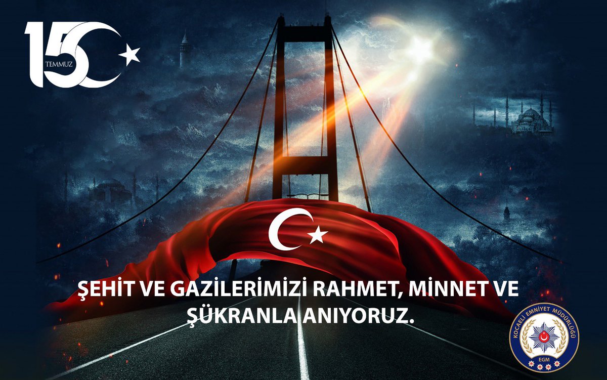 FKaraduman3310's tweet photo. #15Temmuz2016’da Aziz Milletimizin iradesine yönelik olarak girişilen hain darbe teşebbüsünde, Millet ve Devlet için canlarını hiçe sayan şehitlerimizi rahmetle, gazilerimizi minnetle yâd ediyorum. Şehitlerimizin mekanları cennet, makamları âli olsun. https://t.co/fhoJ9HkLIG