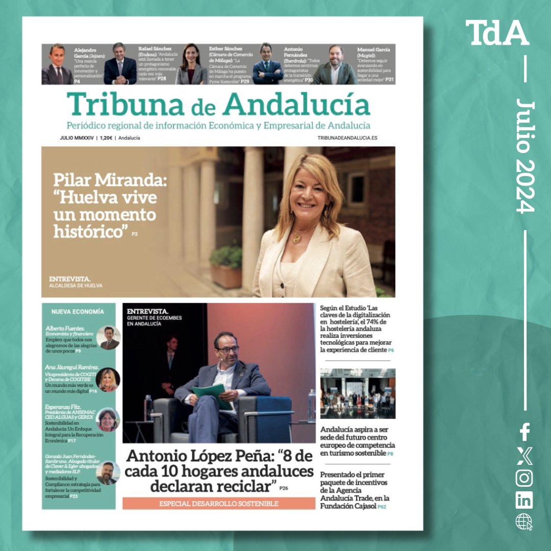 andtribuna's tweet photo. 🗞️ Ya puedes leer la nueva edición de Tribuna de Andalucía, tu periódico regional de información Económica y Empresarial 🙌🏼

📲 Te la dejamos aquí 🔗👉🏼 https://t.co/8F2mxoEwp1 ✅ https://t.co/glXVL4Qz9A