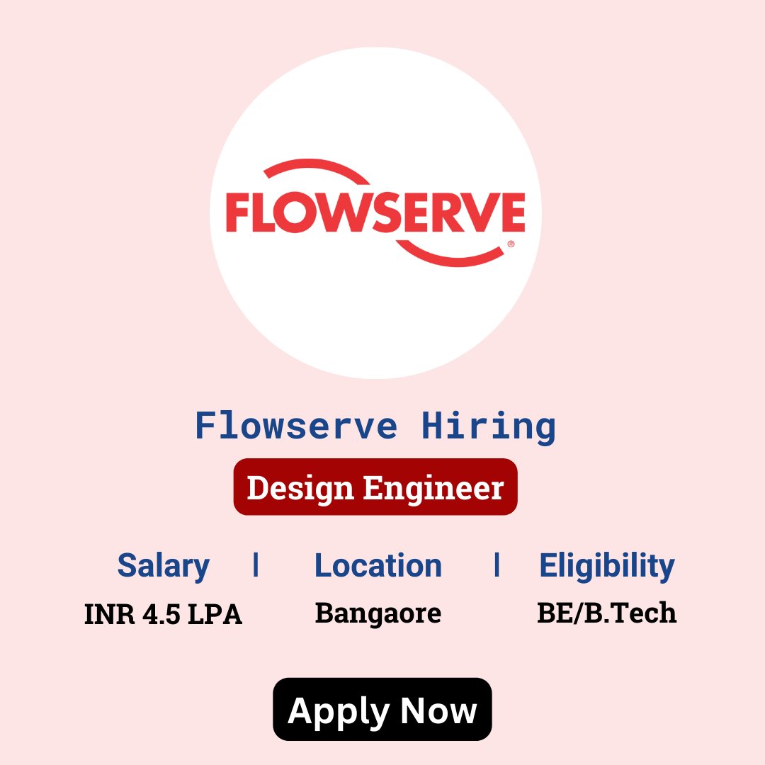 karthikpattadi's tweet image. 🌟 Exciting Opportunity! Flowserve is hosting an Off Campus Drive 2024 for Design Engineer positions! 

👉 Apply Now: zurl.co/jqws 

📲 Join Our WhatsApp Group: zurl.co/ySPA

#Flowserve #DesignEngineer #offcampusdrive #2024batch #fresherjobs