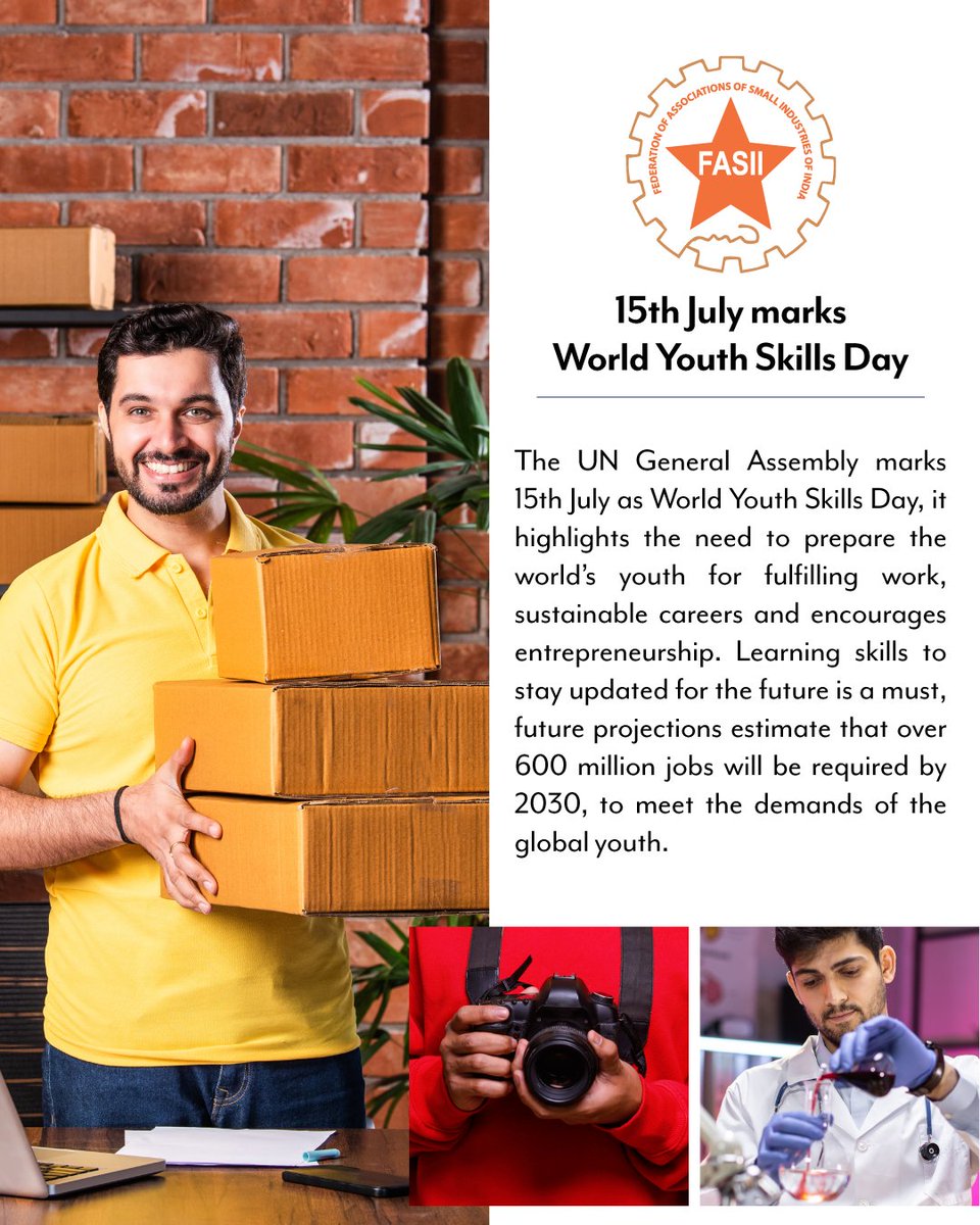 fasiiorg's tweet photo. Prepare youth for future work with skills on World Youth Skills Day, essential for sustainable careers and meeting global job demands by 2030 #WorldYouthSkillsDay #YouthSkillsDay2024 https://t.co/vzyP3gjxZH