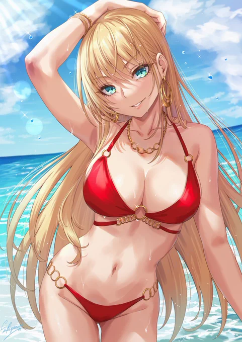 金髪バニーお姉さん水着ver #海の日