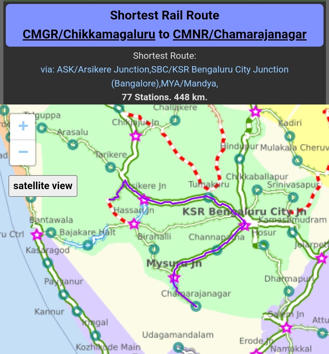 anandb789's tweet photo. @rlyhydka @SWRRLY @drmsbc @RailMinIndia @AshwiniVaishnaw @VSOMANNA_BJP @RadhaKrishnaINC @UmeshJadhav_BJP @DrmSolapur @Central_Railway ಇದರಿಂದ ಅರಸೀಕೆರೆ ಹಾಸನ ಮಂಗಳೂರು ಮೈಸೂರು ಬೆಂಗಳೂರು ರಾಜಧಾನಿಯನ್ನು ಹಾಗೂ ಚಾಮರಾಜದವರೆಗೂ ತಲುಪಬಹುದು. ವಿಶೇಷವಾಗಿ ಚಾಮರಾಜನಗರದ ಸಿಟಿ ಮ್ಯಾಪ್ ಅನ್ನು ನೋಡಿ ಆ ರೈಲ್ವೆ ಸ್ಟೇಷನ್ ಪಕ್ಕದಲ್ಲಿರುವ ಜಾಗಗಳನ್ನು ಖರೀದಿ ಮಾಡಿದರೆ ದೊಡ್ಡ ಪ್ಲಾಟ್ಫಾರ್ಮ್ &amp; ಜಂಕ್ಷನ್ ಅನ್ನು ಮಾಡಬಹುದು ಇದರಿಂದ ಕರ್ನಾಟಕದ ಜನರಿಗೆ ಬಹಳ ಅನುಕೂಲವಾಗುತ್ತದೆ https://t.co/8J6qzGiG8f