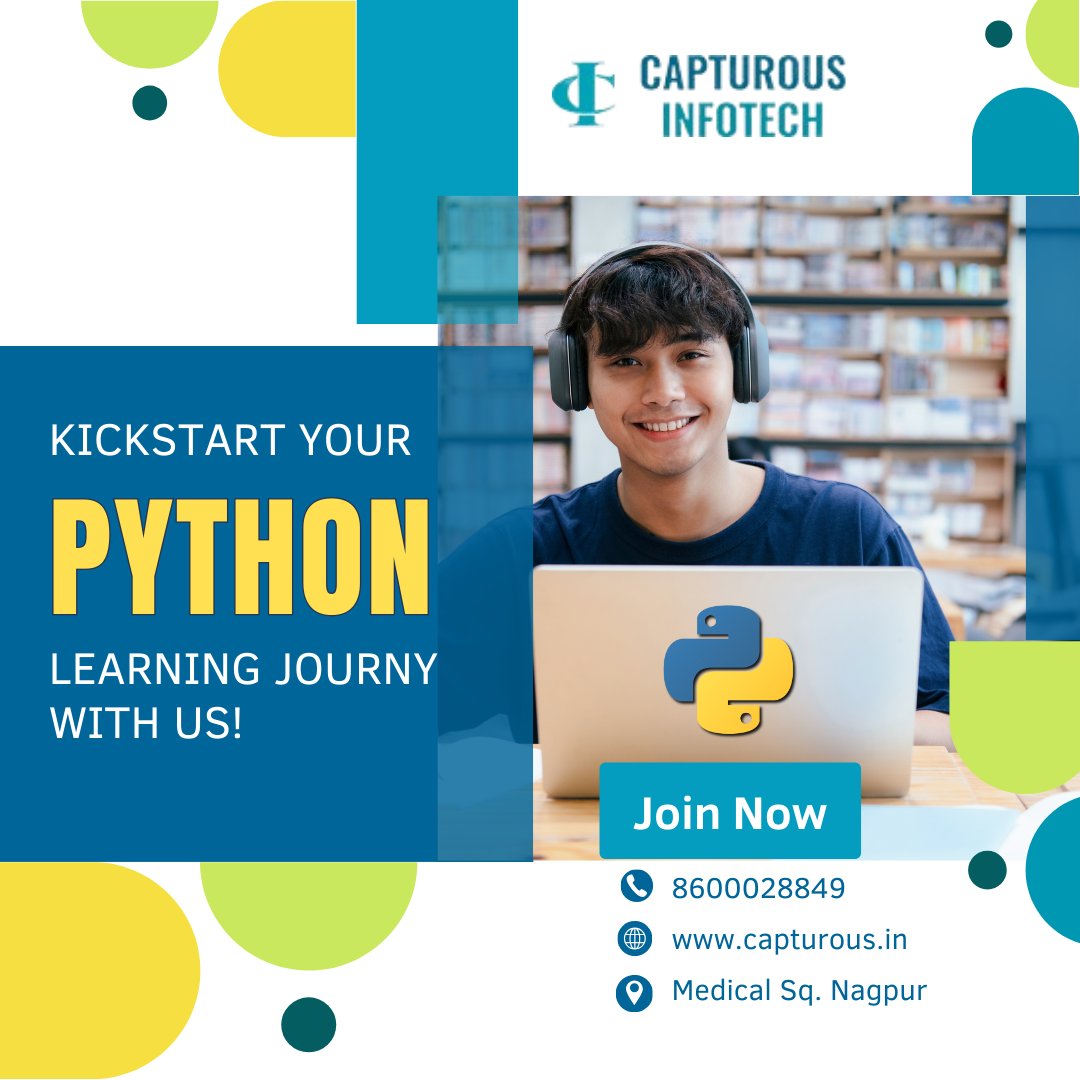 CapturousIn's tweet photo. Join Now
📷86 0002 8849
📷https://t.co/op5dV9IGt3
.
.
.
#PythonCoding #CodingForBeginners #LearnProgramming #capturousinfotechnagpur #codingchallenge #python #coding #programming https://t.co/39sBAejwLB