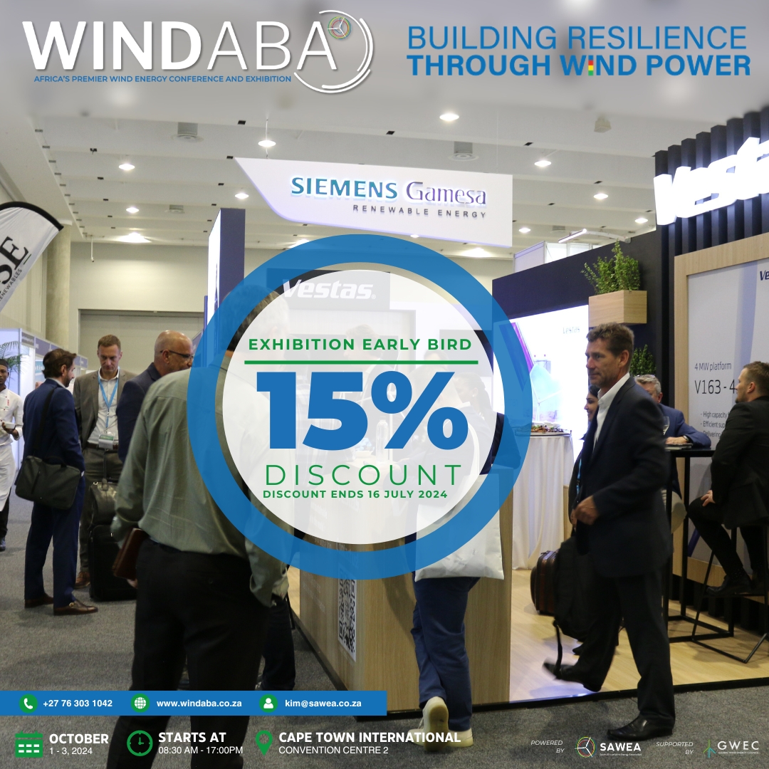 WINDABA_ZA's tweet photo. Flashback to Windaba 2023 Exhibition Floor! π
One day left, to unlock your 15% early bird discount!
Book your booth: https://t.co/yOTpRtuKFE
Discount ends: 16 July 2024
Booking Enquiries kim@sawea.co.za or +27 76 303 1042
#windaba2024 #windresilience #leadingwithwind #sawe https://t.co/CQvt2oiY9n