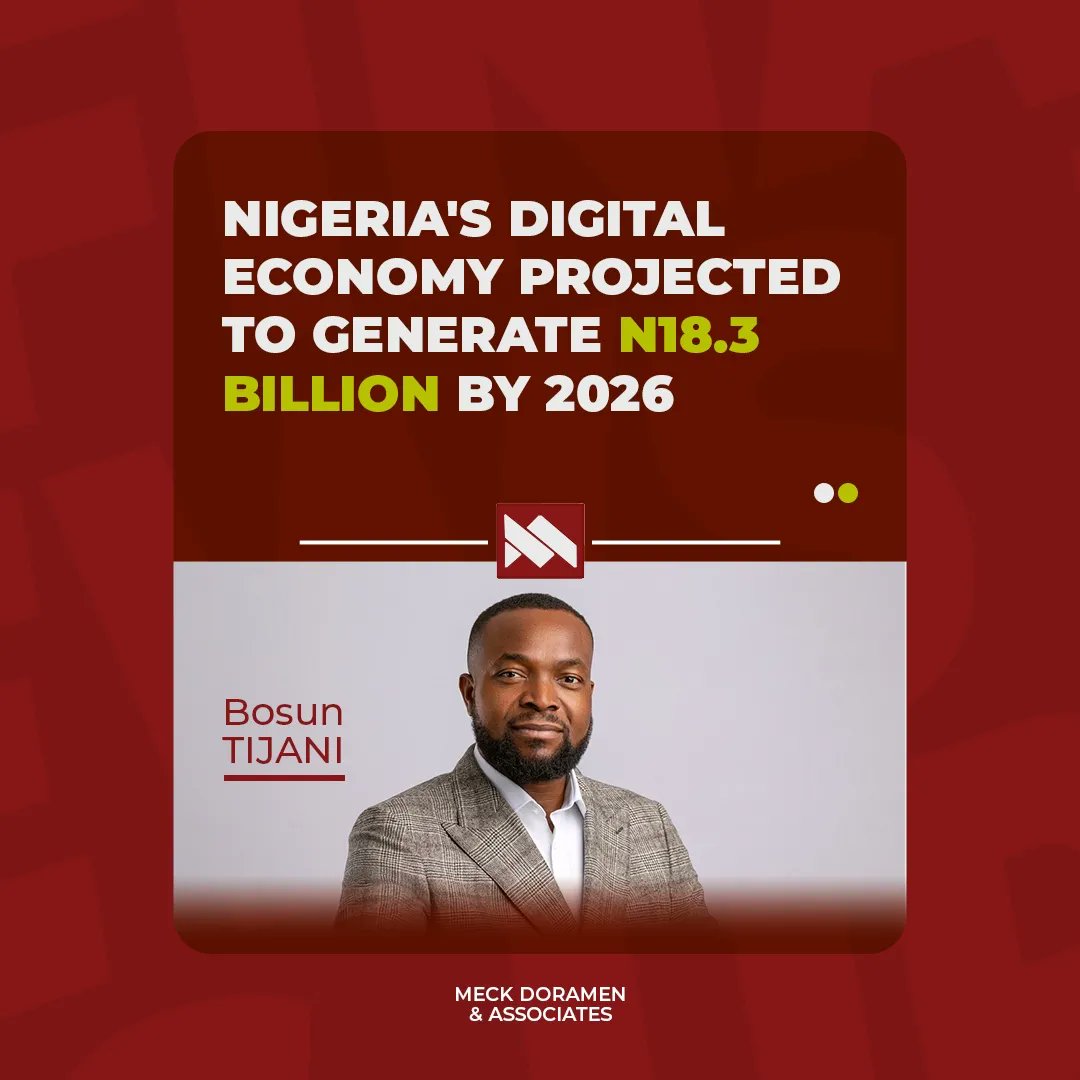 MeckDoramen's tweet photo. The Minister of Communications and Digital Economy, Dr. Bosun Tijani, has highlighted the transformative potential of Nigeria's digital economy, projecting it to generate $18.3 billion by 2026. https://t.co/aJIYF7r7dW
