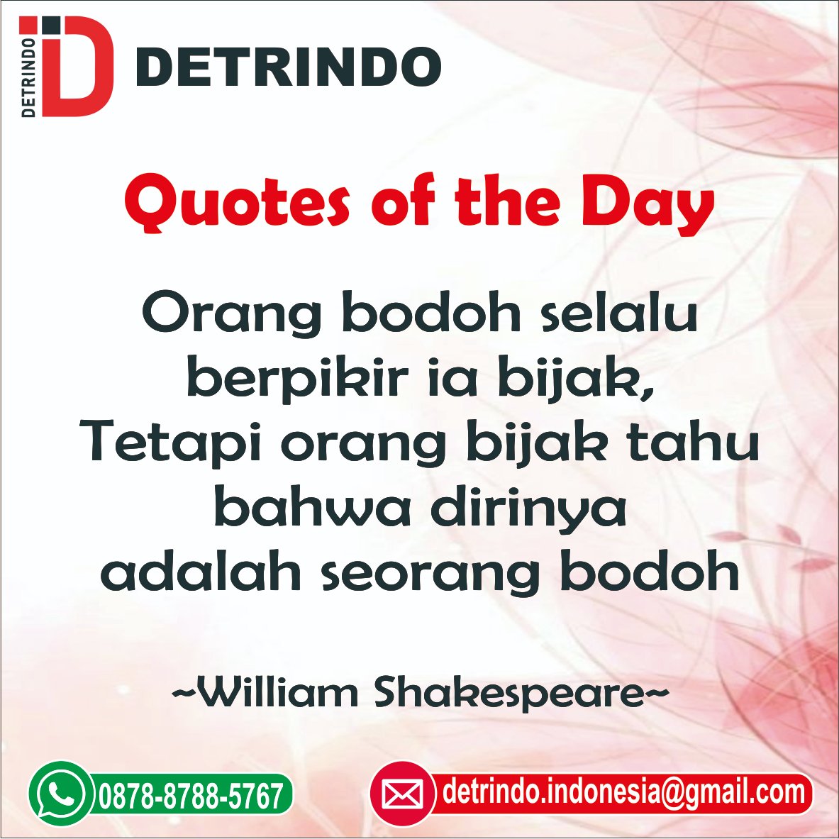 detrindo's tweet photo. Quotes of the Day !
.
.
.
#detrindo #dewitriindonesia #sidoarjo #indopostgram #quotesdaily
#quotesindonesia #quotesoftheday
#qoutesaboutlife  #mindsetsukses #industrikreatif #pebisnismuda #mindsetbisnis #staysave #stayhealthy #stayhappy #event #eventorganizer https://t.co/QCJHWe4SUJ