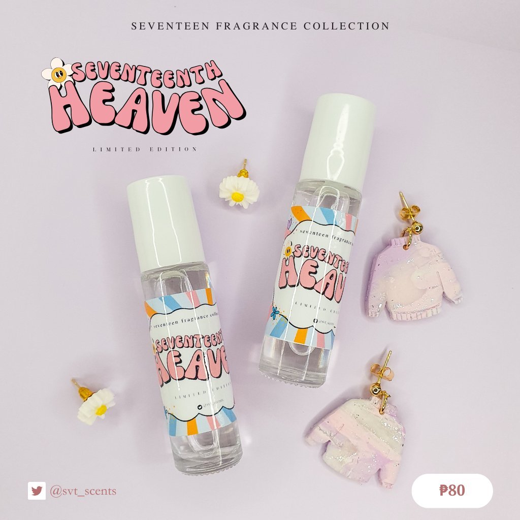 svt_scents's tweet photo. RESTOCK ALERT 🚨 on your favorite special edition SVT Scent, SEVENTEENTH HEAVEN 🌈 – a sweet and enchanting blend of fruity and floral notes 💐 Available in 10mL Roll-on and 50mL Spray.

Order yours here 👇🏻
🛒 https://t.co/SlmydJaLyp https://t.co/nbOhSYyIen