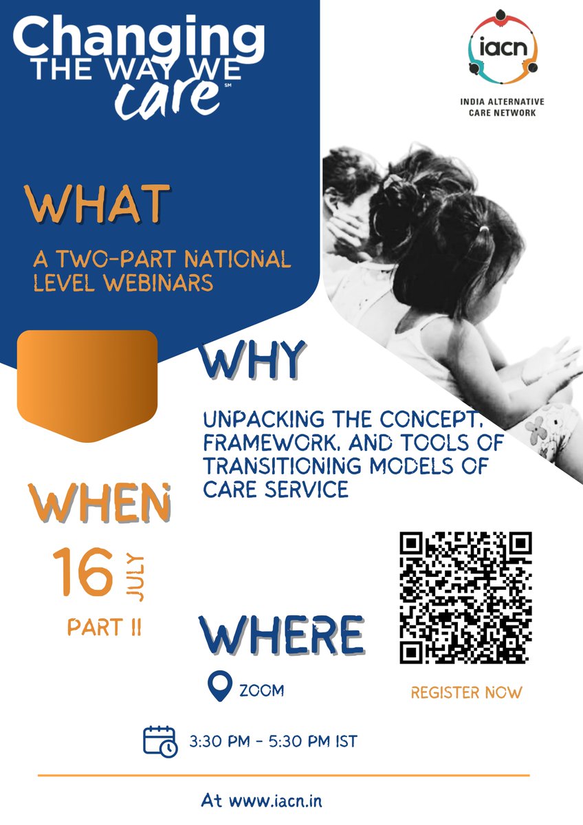 IACN6's tweet photo. Reminder 🔊 Only 1 Day to go...! Join us for the part II of the Webinar on "Unpacking the Concept, Framework and Tools of Transitioning Models of Care Services” Click /Scan on the link to register: https://t.co/i5ckEFQKbQ
#IACN
#bettercarenetwork
#ChangeTheWayWeCare
@MFIndia https://t.co/tq6RXUqNvu