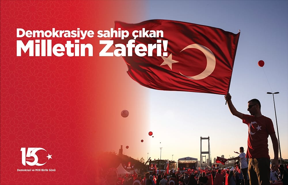 15 Temmuz Demokrasi Milli Birlik ve Beraberlik Günü. Saygı ve minnetle...