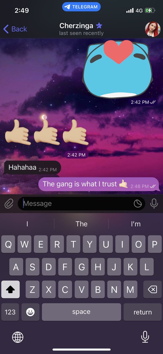 😏 <a href="/cherzinga/">Cherzinga</a> and I got each other.