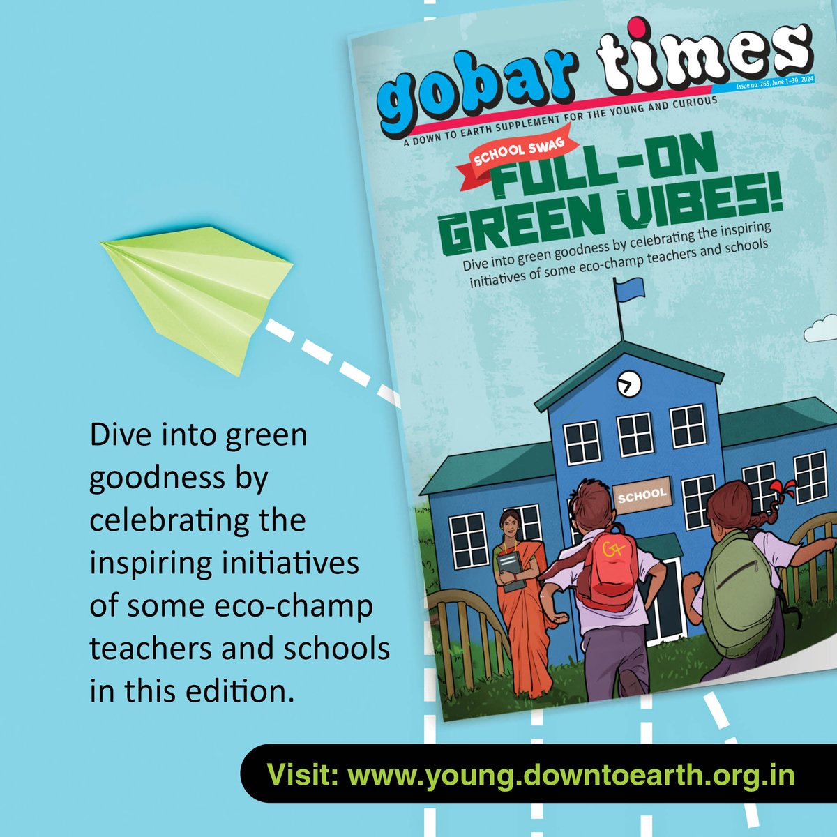 CSEINDIA's tweet photo. Celebrate Green Goodness! 🌿
Dive into the inspiring initiatives of eco-champ teachers and schools in this edition of #GobarTimes. Discover how they’re making a difference! 🌍⬇️
https://t.co/5T8kdKZQwh https://t.co/xBgUH2y6w7