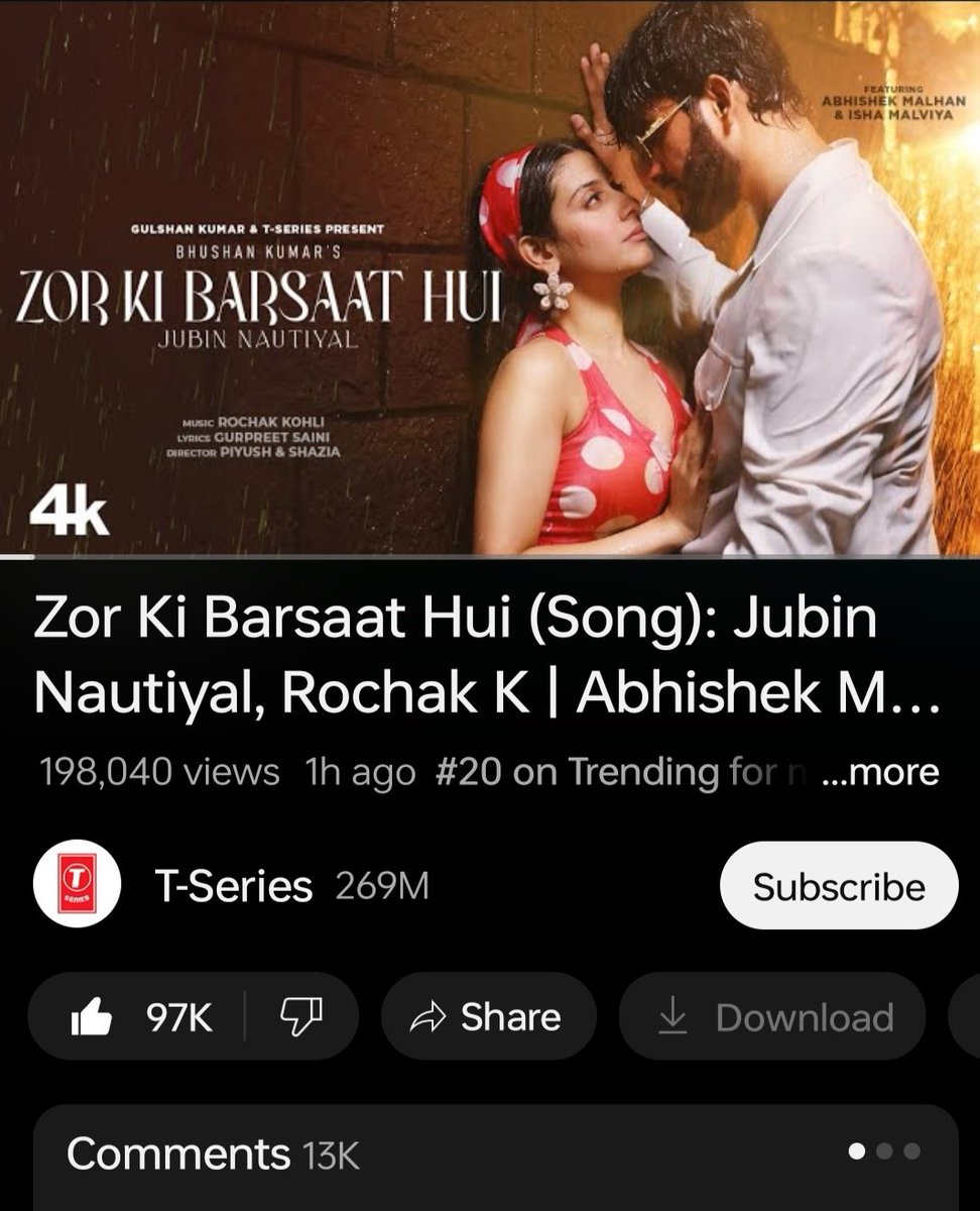 1 hr and song is already trending on 20 😍🔥 
Keep sharing, streaming and commenting 🐼🩷✨

#AbhishekMalhan #ishamalviya #FukraInsaan #PandaGang <a href="/AbhishekMalhan4/">Abhishek Malhan</a>