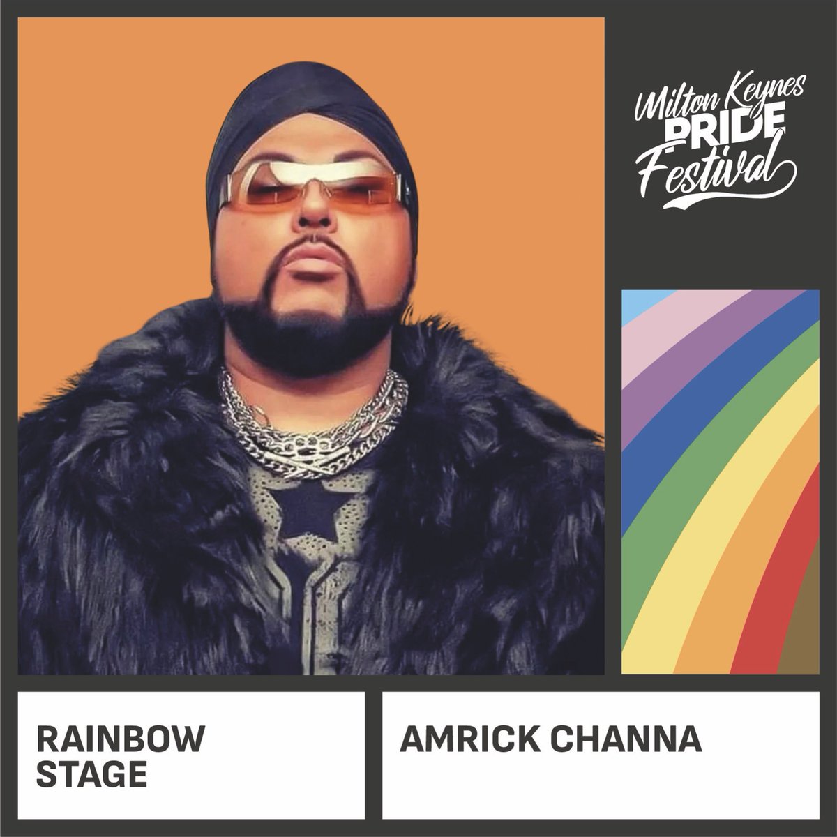 • Artist Announcement  • 

We are excited to announce <a href="/AmrickChanna/">Amrick 'Diva' Channa</a> will be performing at this year’s pride festival on Sat 14th Sept. 

#AmrickChanna