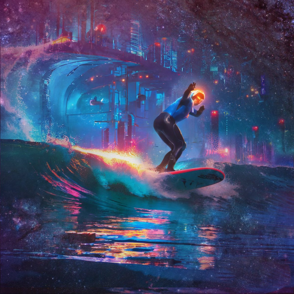 New 🪻Drop🪻 on <a href="/objktcom/">objkt.com</a> 

Electric Surfing Dream

This work shows that the cities of the future will be conquered by those who are not afraid to take risks and boldly catch the wave.

5XTZ
10 Editions

Link: objkt.com/tokens/KT1C2BF…