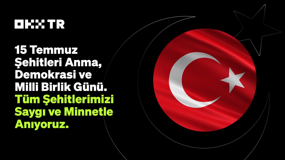 🇹🇷 #15Temmuz Şehitleri Anma, Demokrasi ve Milli Birlik Günü'nde tüm şehitlerimizi minnet ve saygıyla anıyoruz.