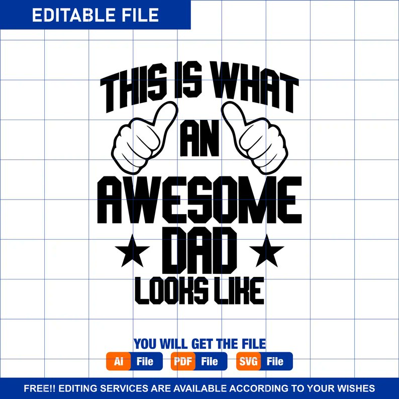 vectoryourways's tweet image. Awesome Dad SVG, This is what an Awesome Dad Looks like Svg, Dad Svg, dad Cutting Svg File, Daddy Clipart, Fantastic Dad Clipart

Download Logo :
etsy.com/listing/172909…

#awesomedadsvg #clipart#customsvg #cutfiles #dadsvg #diadelospadres #dxf #fathersday