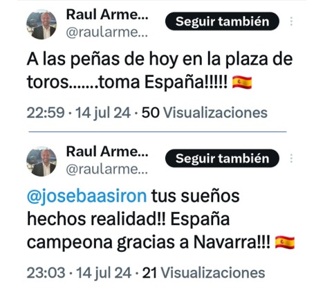 josebaasiron's tweet photo. Estos días me han preguntado mil veces por la selección, @raularmenlez , no verás en mis respuestas nada grosero o faltón.
Cada uno tiene sus preferencias, pero un cargo público no puede convertirse en hooligan.
Política es también dar ejemplo, señor concejal.
#MuchoQueAprender https://t.co/Y3cd9sJKzl
