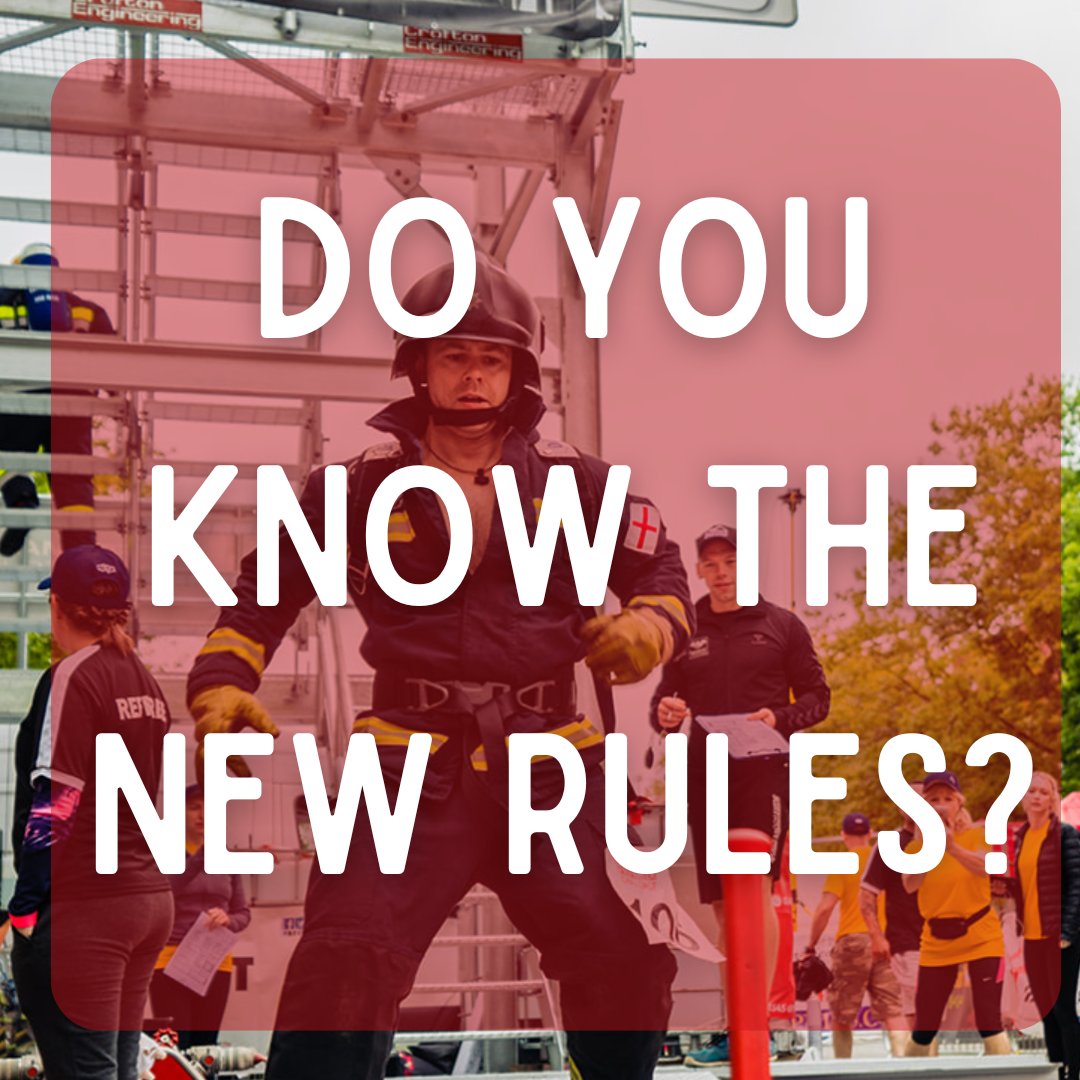 TeamGB_Fire's tweet photo. Do you know the new rules?!
- No races to go past 6 minutes.
- Ruth Lee dummy feet MUST stay on the floor at all times
#rules #bfc2024 #liverpool2024 #firefighters #britishfirefighterchallenge #fitforduty #firefit #inthelineofduty #lineofduty #firefighters_brotherhood https://t.co/xucAMMnZaK