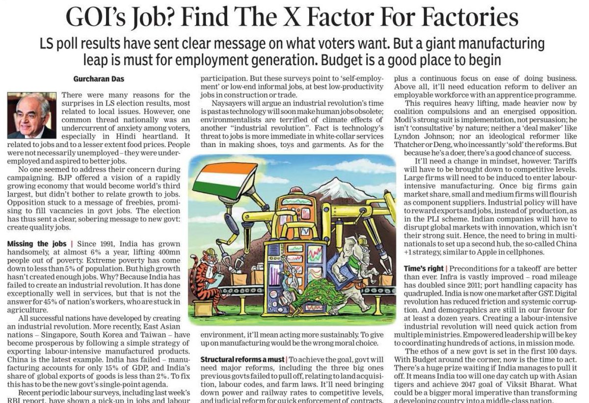 The single most important priority of the new government is to help create an Industrial Revolution. This will enable the private sector to create enough formal, quality jobs. Read on…