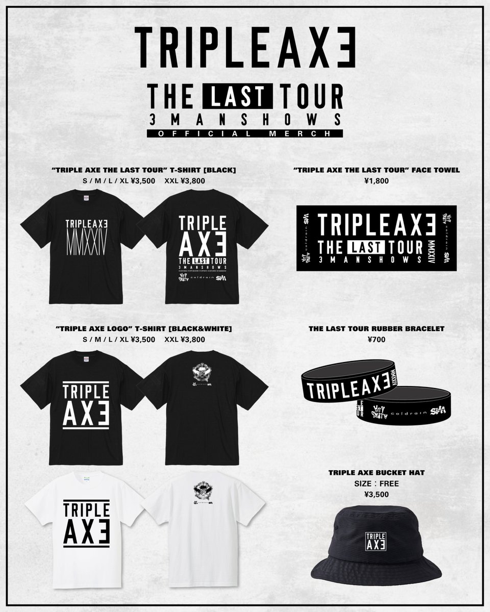 TRIPLE AXE “THE LAST TOUR”】 本日7/16(火)Zepp Nagoya OPEN: 17:00