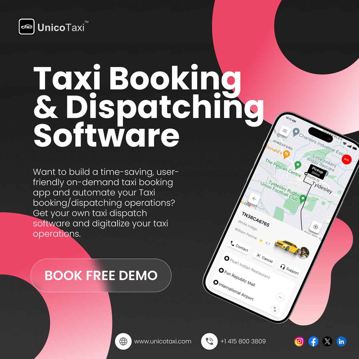 unico_taxi's tweet image. 🚕 Upgrade your taxi business with UnicoTaxi's White Label On-demand Taxi Dispatching &amp;amp; Booking Software! Fast, efficient, and customizable. Learn more today! 

unicotaxi.com/admin-panel

#TaxiDispatchsoftware #UnicoTaxi #whitelbelsolution #ridehailingapp #ubercloneapp