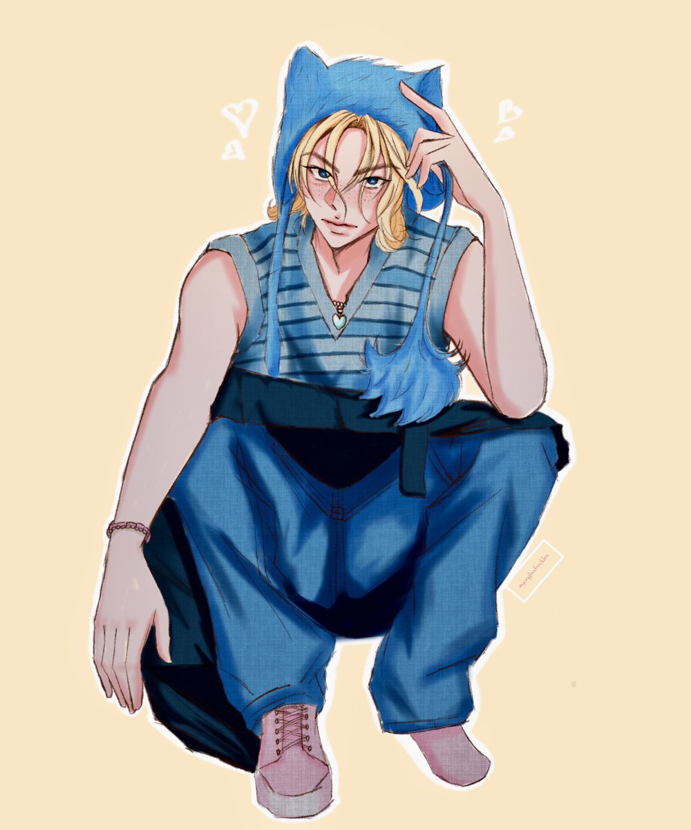 🤍🩵

#Felix 
#StrayKids 
#fanart