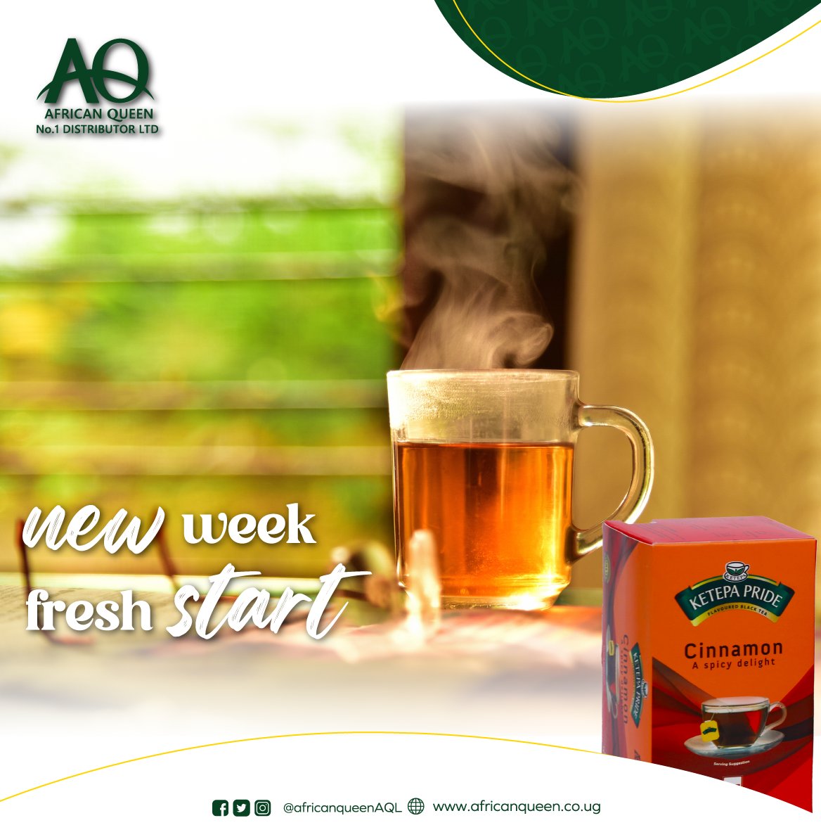 AQNo1Distrib's tweet photo. Happy Monday, tea lovers! 
As we sip our favorite blend, remember that each new week brings a fresh start and endless possibilities. Just like a perfect cup of tea, let’s infuse our days with positivity, warmth, &amp; inspiration.

#YourNo1Distributor 
#YourDistributionPartner https://t.co/C5J1kkTIvY
