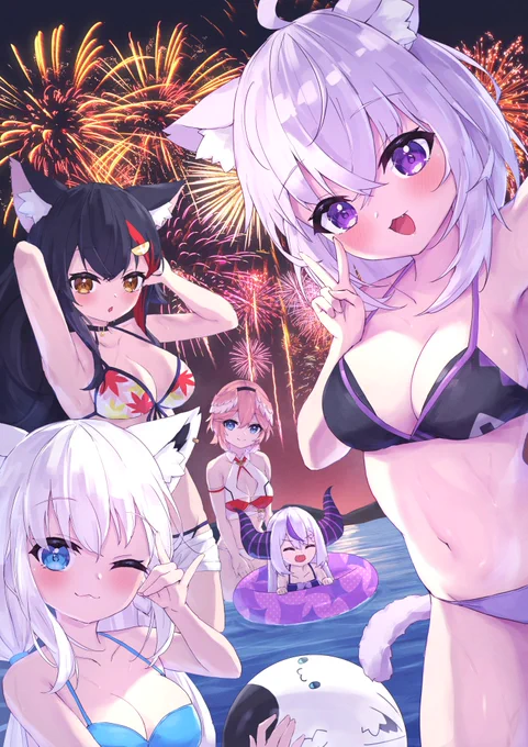 海の日なので海の絵いっぱい #三連休はフォロワーが増えるらしい