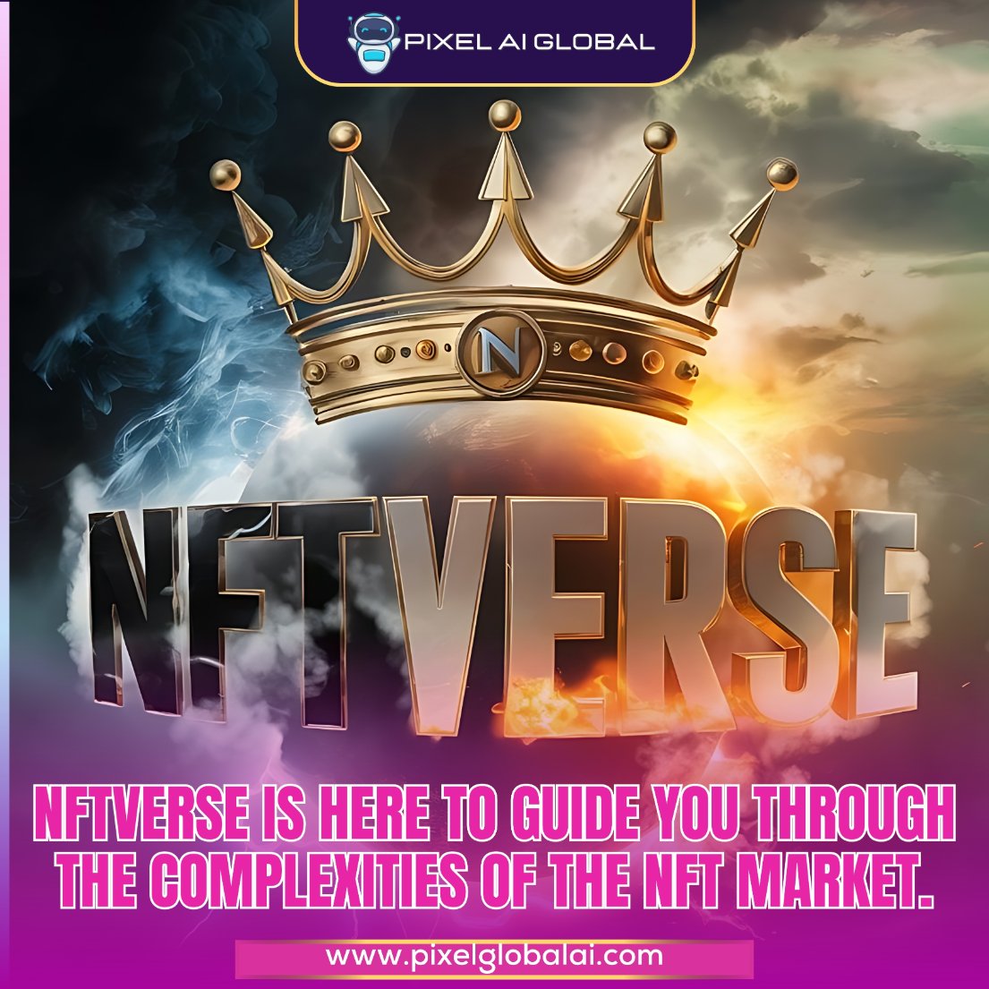 PixelGlobalai's tweet photo. NFTVerse is here to guide you through the complexities of the NFT market.
Our startup provides up-to-date information and expert analysis to help you succeed in crypto finance.
Join our community today!
#NFTs #CryptoFinance #MarketAnalysis #DigitalAssets #CommunitySupport https://t.co/oqP78dupUl
