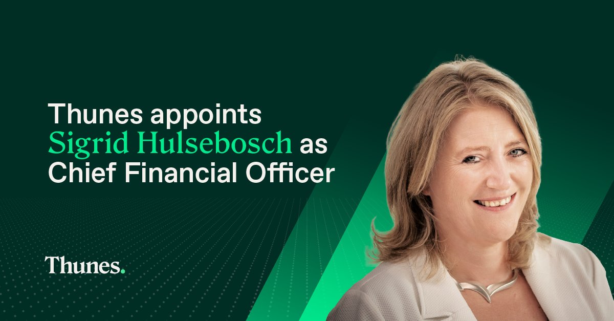 🤝 We are delighted to announce the appointment of Sigrid Hulsebosch as our new Chief Financial Officer.

See the full announcement here➡️ thunes.com/news/thunes-ap…

#Thunes #Leadership #CFO #CrossBorderPayments #FinancialLeadership
