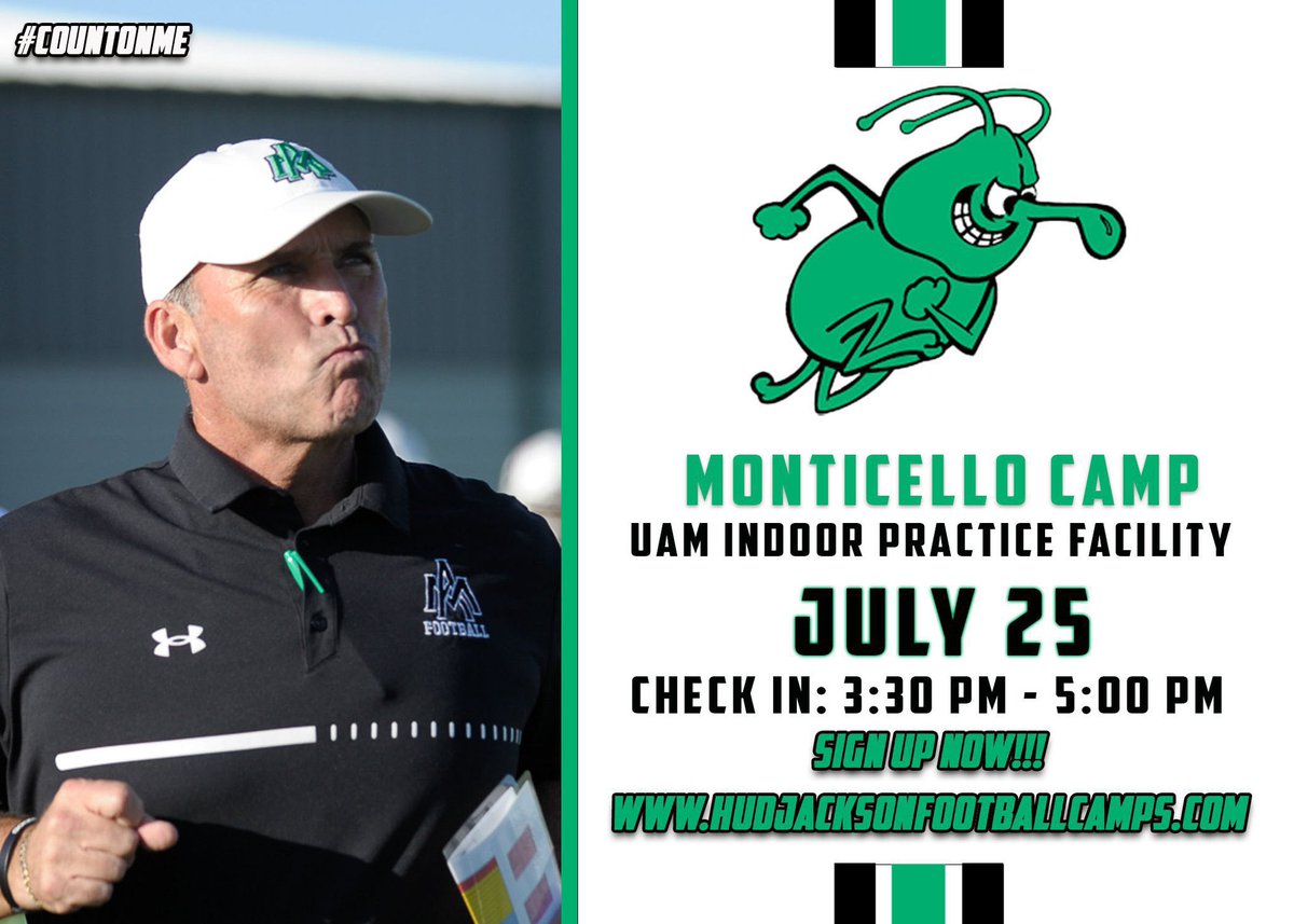 10 days away from the last chance to compete for an offer at camp in the Cello!

Sign up. Show up. Show out 😤

hudjacksonfootballcamps.com