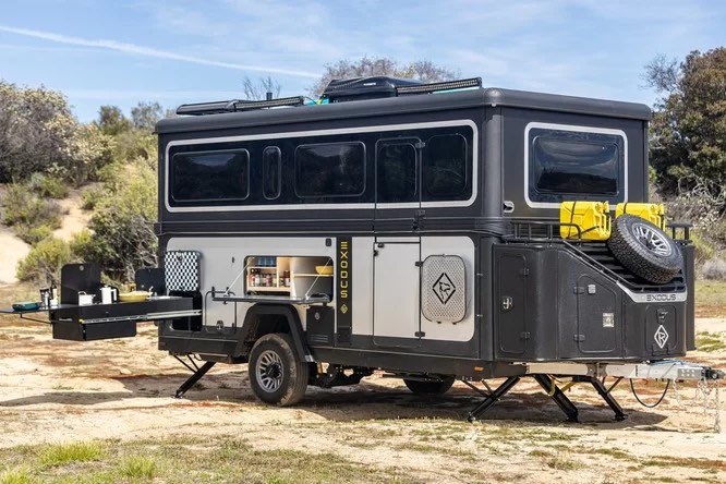 HouseOfHighways's tweet photo. The RV world is buzzing with excitement as the highly anticipated Exodus Rig makes its grand debut. This revolutionary RV promises to elevate the standard of luxury and innovation in mobile living, making it a must-have for any serious adventurer.

Top Features of the Exodus Rig:

Luxurious Comfort & Style: The Exodus Rig boasts plush interiors, dual-access amenities, and modern conveniences, ensuring you travel in utmost comfort.

Advanced Technology: Stay connected and in control with high-speed Wi-Fi, smart home integration, and advanced solar power systems.

Eco-Friendly Design: Built with lightweight, durable materials and designed for sustainability, the Exodus Rig is perfect for the environmentally conscious traveler.

Off-Grid Capabilities: Equipped with optional solar panels, generators, and an air compressor, the Exodus Rig is ready for any adventure, anywhere.

Starting at $120,000, the Exodus Rig offers a blend of luxury and innovation that sets a new standard in RV travel.

👉 Order Yours Today! Exodus Rig - Link in Bio. 
📷: @exodusrigs 

#HouseOfHighways #ExodusRig #LuxuryRV #AdventureOnWheels #NomadicLiving #RVNews #ModelLaunch #HoHRVNews