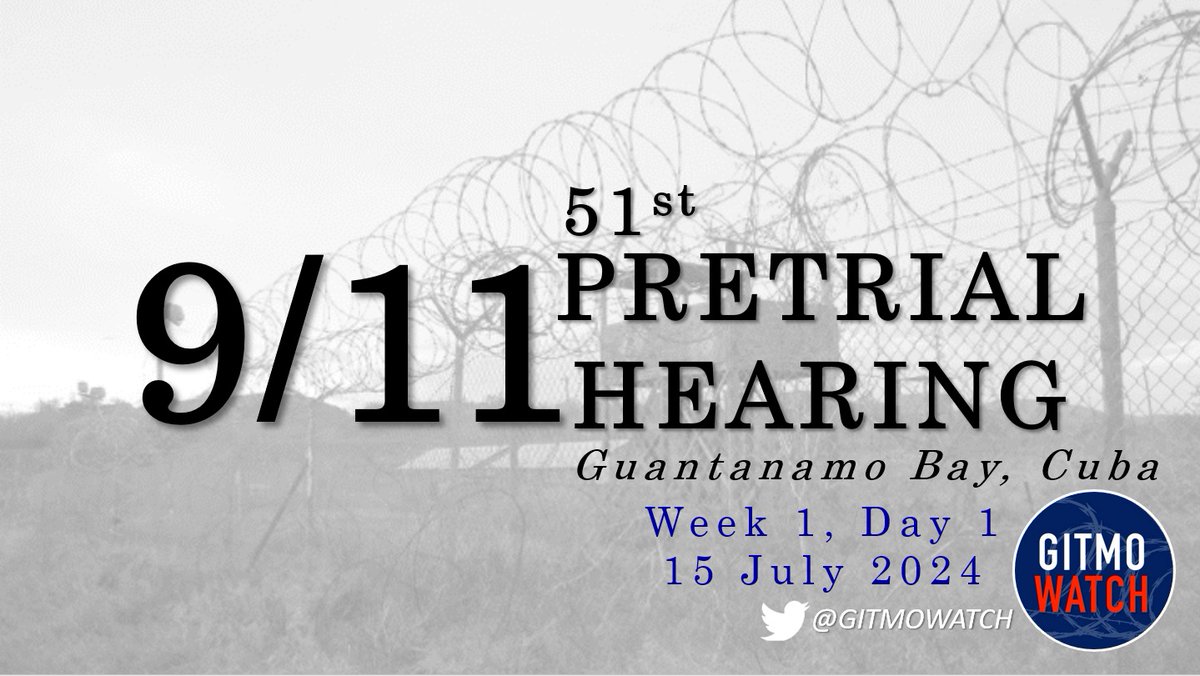 GitmoWatch's tweet photo. Good morning from Guantanamo Bay! The 9/11 military commission's 51st pre-trial hearing is slated to begin at 10am. After a significant delay of several years, Bruce Jessen, an architect of the CIA's torture program, is continuing his testimony this week. Start🧵 https://t.co/htfGCW3UBe