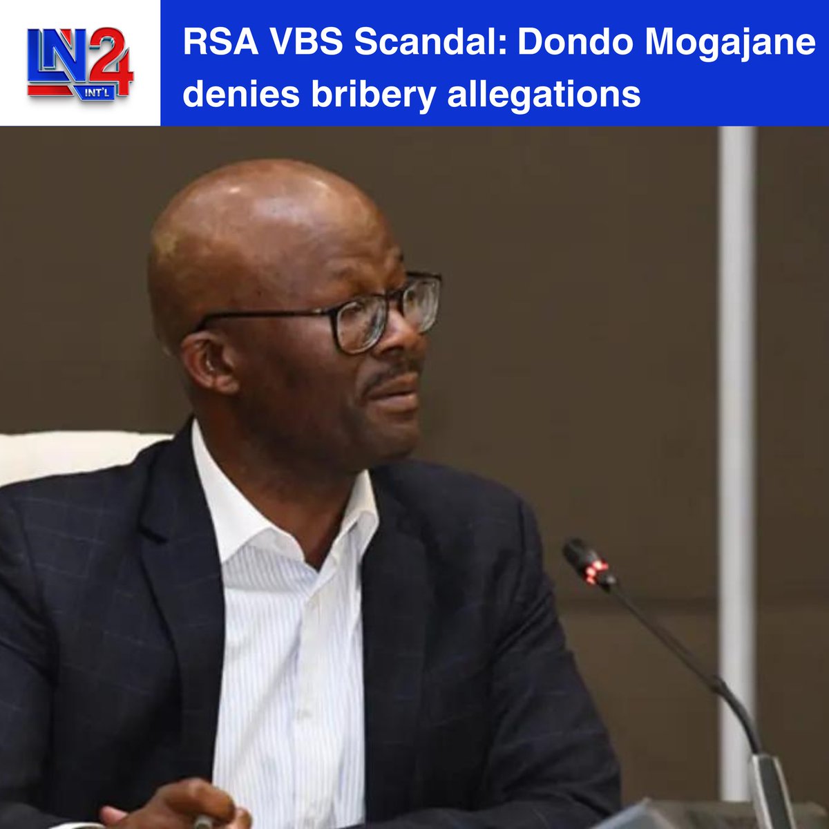 ln24_intl's tweet image. 🔴🔵 South Africa’s Former National Treasury Director-General Dondo Mogajane has refuted claims that he pocketed R1-million from a bribe linked to VBS Bank. 

#vbs #nationaltresury #dondo #bribe #ln24intl #news