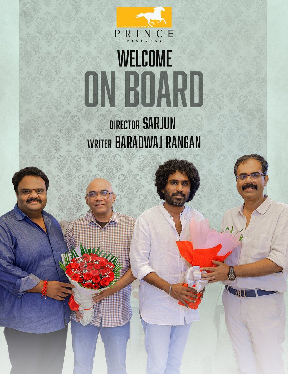 VenkatRamanan_'s tweet photo. Airaa director #Sarjun, alongside writer #BaradwajRangan team up for a film produced by Prince Pictures. https://t.co/ztqNvotkOk