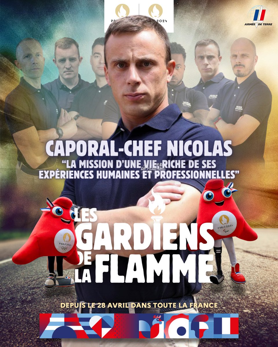 armeedeTerre's tweet photo. Leurs missions :
☑️ Accompagner les porteurs de la Flamme 🚶‍♂️
☑️ Garantir sa sécurité sur la totalité du parcours 🛡️
☑️ Garder les lanternes jour et nuit ⌚️
☑️ Gérer les incidents techniques 🧯

Ils sont : les gardiens de la Flamme 🔥

@SportsDefense
@Paris2024 https://t.co/H4XG2SGtOP