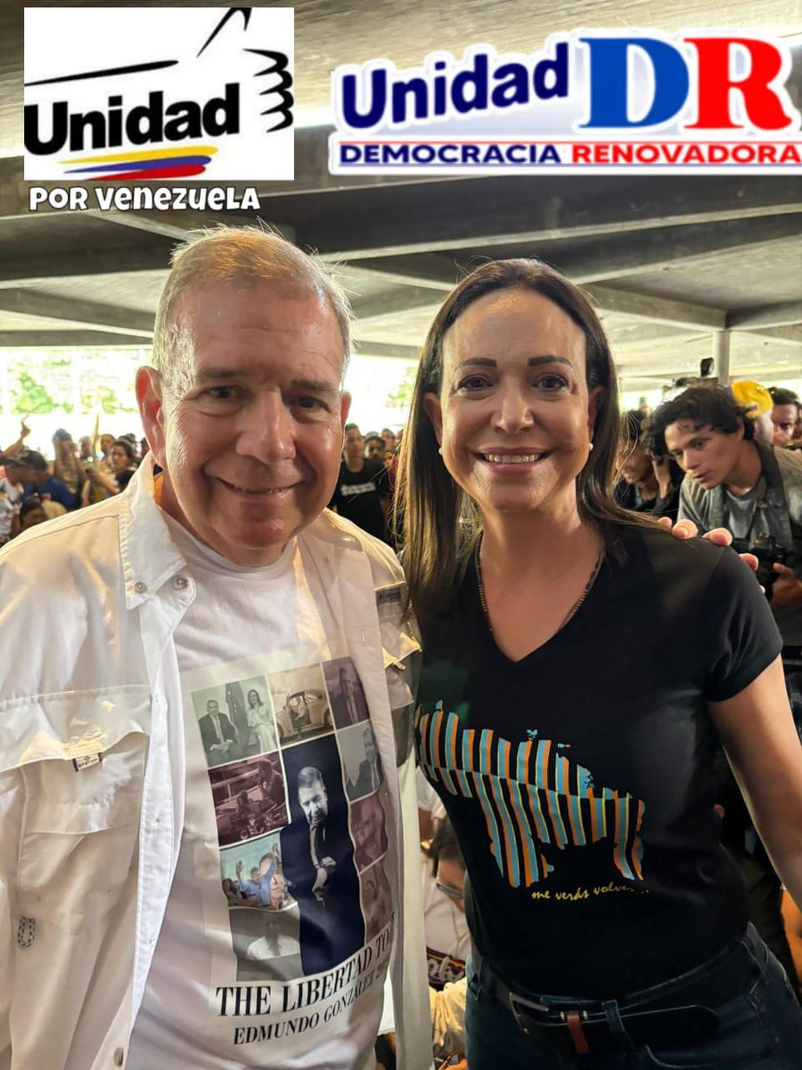 JOSÉ GARCIA URQUIOLA Y DEMOCRACIA RENOVADORA JUNTO A MARIA CORINA Y EDMUNDO GONZALEZ.  Solo faltan 13 días para lograr el triunfo y la LIBERTAD del PUEBLO VENEZOLANO. 
EL 28 EL 28 EL 28 . TODOS A VOTAR TEMPRANO.  Y a las 5pm A CELEBRAR  el TRIUNFO.
<a href="/MariaCorinaYA/">María Corina Machado</a> <a href="/EdmundoGU/">Edmundo González</a>