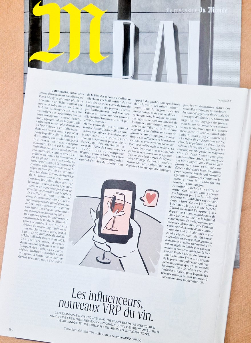 Retrouvez l’interview de Marie Mascré interrogée par le M <a href="/lemondefr/">Le Monde</a> au sujet de l’influence dans le monde du vin
➡ bit.ly/LeM-Influence-…