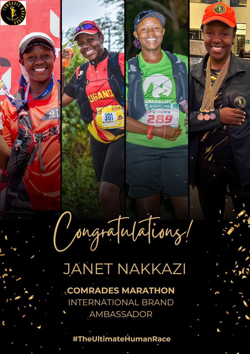 MosesRutahigwa's tweet photo. We can’t keep calm. Excited to announce that our 2024 Team Captain @nsunak has been appointed the @ComradesRace International Brand Ambassador. Congratulations Queen of the Ultra. We are proud of you. https://t.co/72iY54UjOn