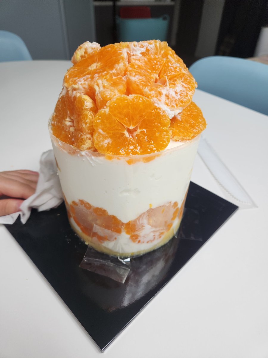 saujimaseyoo's tweet photo. 오늘 성심당에서 생귤시루 공수해왓는데
가족 모두의 기대를 받는 가운데 짠! 개봉하니까... 귤이 내가 옮기는 새 와랄라 무너져서 온 거햐
너무 미안하고 속상해서 내가 아무말도 못 하고 있으니까 여동생(18세, 요리전공생, 호텔 알바)이 웅니 울지마 내가 복원해줄게. 하고 슥슥 시루 복원함 https://t.co/nTOfNGu8MI